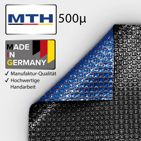 Pool Solarfolie PREMIUM 500 µ OXO Blau/Schwarz für Rechteckbecken