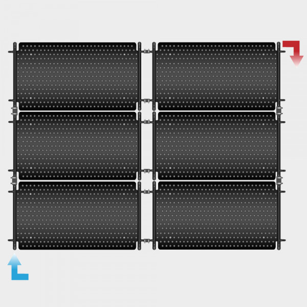 HelioPool Absorber-Set 3 x 2 waagerecht für Pools bis 24 m² | Inkl. Flachdach-Befestigung