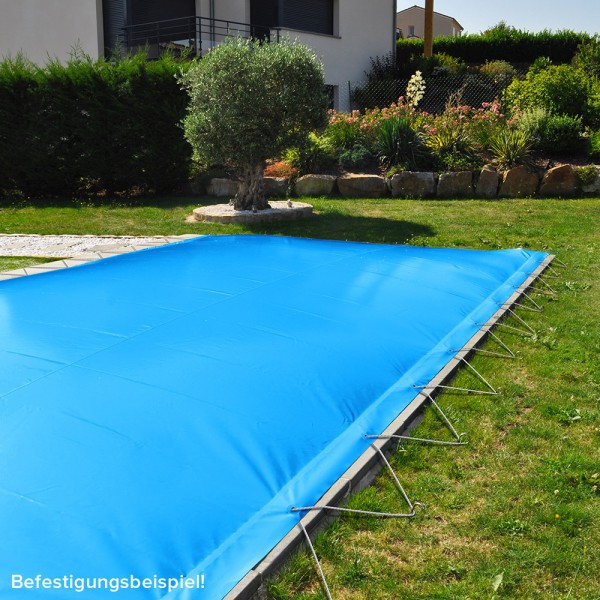 Poolabdeckung MTH Air Protect UNI blau 8,00 x 4,00 m | Rechteck | Mit Seil