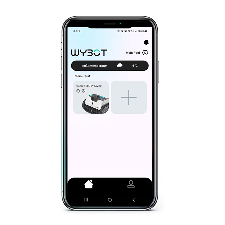 App für den Poolroboter Poolmaid