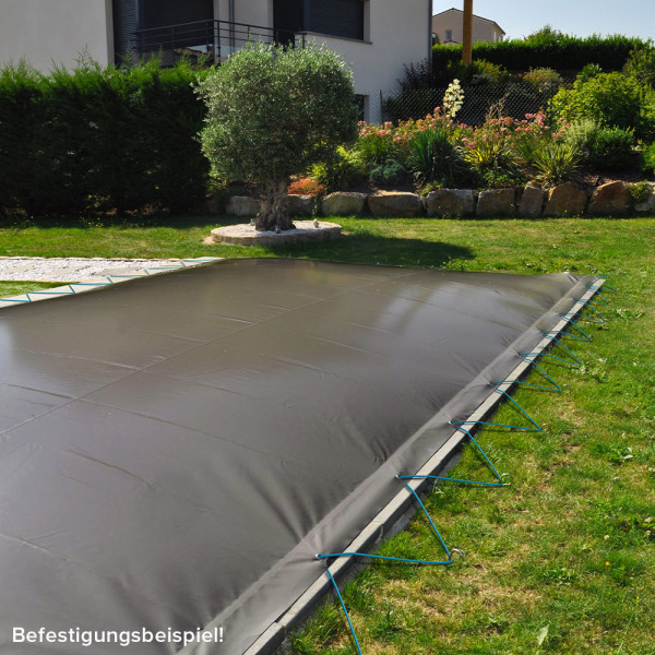 Poolabdeckung MTH Air Protect UNI anthrazit 6,00 x 3,00 m | Rechteck | Mit Seil